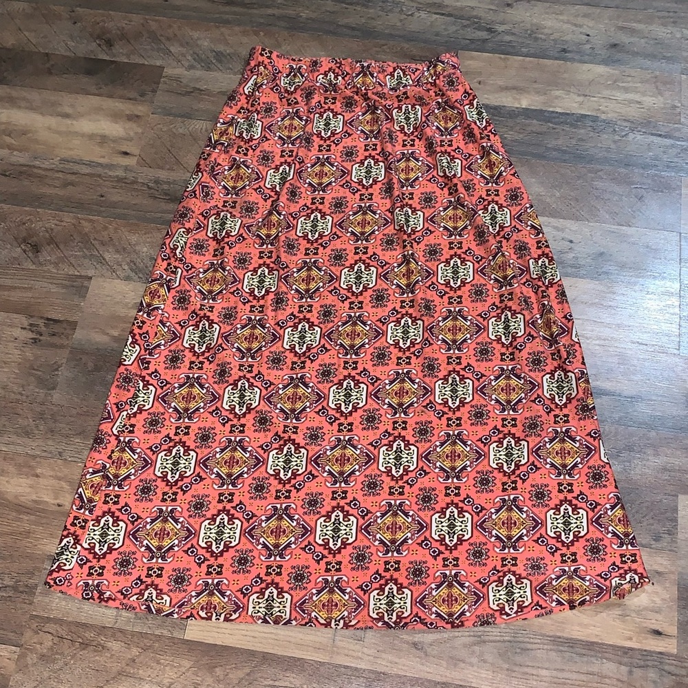 Cato Girls modest flowy church Pentecostal printed maxi skirt size XL 18